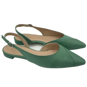 Naturalizer Makenna green leather suede pointed toe slingback flats women Size 5 thumbnail 2