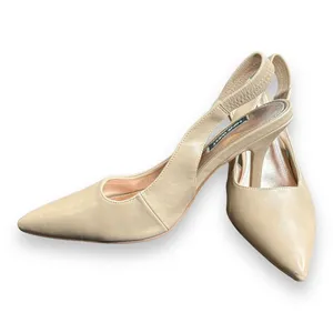 Nine West Ciser3 Beige Elastic Slingback 4" Heel Women's Shoes Size 6.5M‎ thumbnail 5