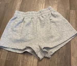 SHEIN Gray Fleece Sweat Shorts  thumbnail 1