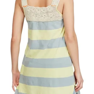 Free People Womens Luca Linen Blend Crochet Tank Top thumbnail 2