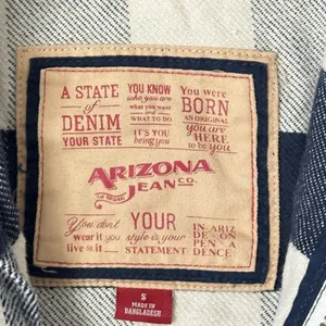 Arizona Jean Co Women‎ Jacket Sz S Buffalo Plaid Flannel Shacket Gorp Outdoors thumbnail 7
