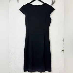 Emporio Armani Black 100% Wool Belted Dress Size 8. G#26 thumbnail 3