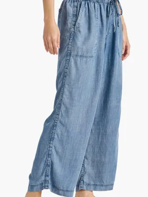 SPLENDID Wide Leg Pant - Lightweight Blue Denim - Size XL - Angie Indigo Pants thumbnail 2