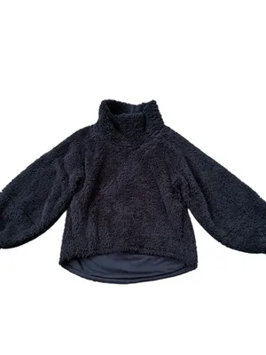 Lululemon Warmth Restore Sherpa Funnel Neck Pullover Black Size thumbnail 6