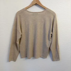 Naadam Cashmere Scoop Neck Sweater Women S Relaxed Slouchy Lightweight Oatmeal thumbnail 6