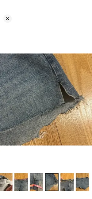 Abercrombie & Fitch | medium wash distressed high rise curve love mom short thumbnail 5