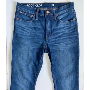 J.Crew Billie Demi Boot Crop Jeans‎ 27 Blue High Rise Raw Hem Medium Wash Denim thumbnail 4