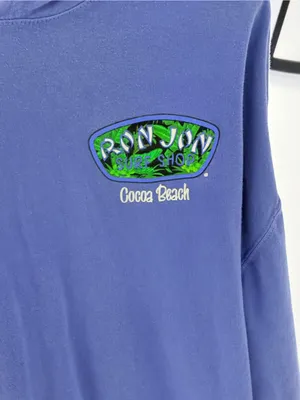Comfort Wash Lilac Hooded Pullover Blue Size L thumbnail 2