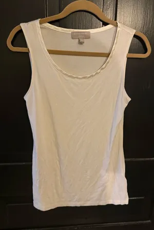 Banana Republic Cream Scoop Neck Tank Top thumbnail 1