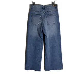 Jordache‎ Jeans Womens 6 Blue Baggy Mid-Rise Wide Leg Cropped Denim flare pants thumbnail 8