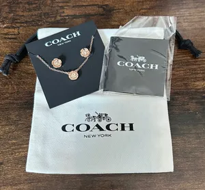 Coach Necklace And Tea Rose Stud Set thumbnail 1