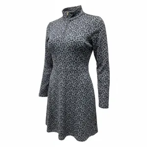 Tommy Hilfiger Womens Dress Size S Leopard Print Mock Neck Quarter Zip Casual thumbnail 8