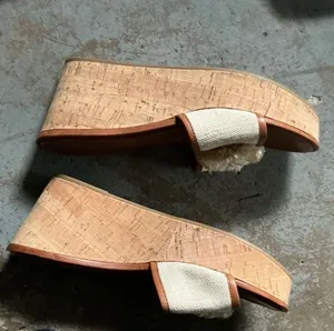 Coach Jazmin Platform Wedge Sandals in Tan Canvas and Cork size 11 thumbnail 2