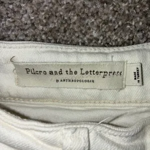 Pilcro & the Letterpress Anthropologie Jeans Womens 27‎ Cream High Rise Slim thumbnail 4