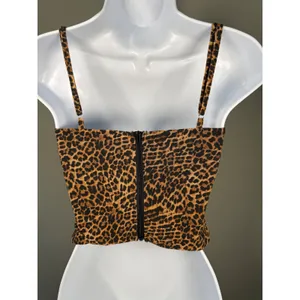 Edikted Leopard Print Lace Trim Cami XS Y2K Indie‎ Sleaze Corset Tank thumbnail 4