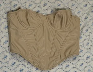 Urban outfitters leather corset top s thumbnail 1