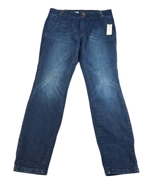 NWT Pilcro womens high rise skinny dark wash jeans. Size 30 ankle. no distress thumbnail 1