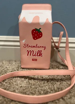 Strawberry Milk crossbody purse thumbnail 2