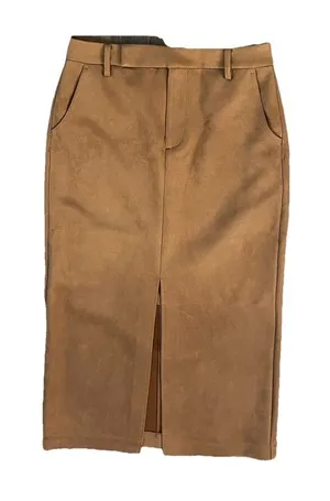 Loft Women’s Maxi Skirt 2 Faux Suede Front Slit‎ thumbnail 1