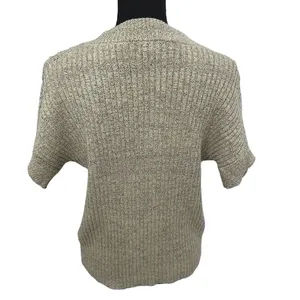 Current Air Los Angeles‎ Womens Size Small Cable Knit Sweater Shirt Short Sleeve thumbnail 3