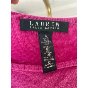Lauren Ralph Lauren Silk Pink Midi Dress Minimalist Quiet Luxury Bright Parisian thumbnail 5
