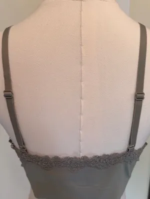 H&M green lace trimmed unlined bralette thumbnail 5