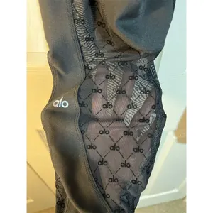Alo Yoga Women's Airlift High Waist Capri Celeste Leggings Black Mesh Size L thumbnail 4