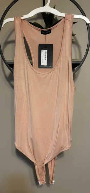 Nude race back bodysuit thumbnail 1