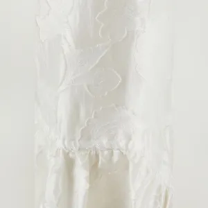 NWT H&M White Jacquard-Weave Dress Size Large thumbnail 2