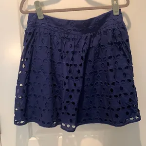 Aqua navy skirt with cutouts thumbnail 1