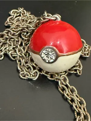 POKEMON Enameled Ball Pokeball Pendant Necklace thumbnail 3
