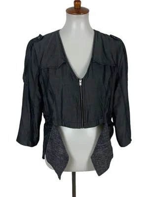 Lululemon Gray Zip Up Jacket 8 3/4 Sleeve Activewear Lightweight‎ thumbnail 1
