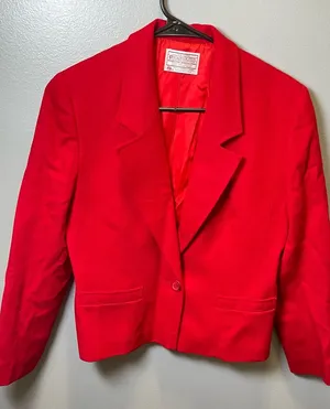 Pendleton Women's Vintage Red Wool‎ Blazer Preppy Academia Size 10 thumbnail 1