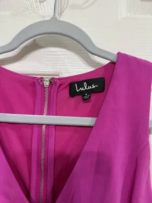 LuLus Backstage Pass Magenta Sleeveless Cutout Back Zip Bodycon Dress thumbnail 2