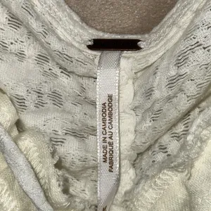 Free People Womens White‎ Love Her Lace Textured Keyhole Boho Indie Hippie Sz M thumbnail 5