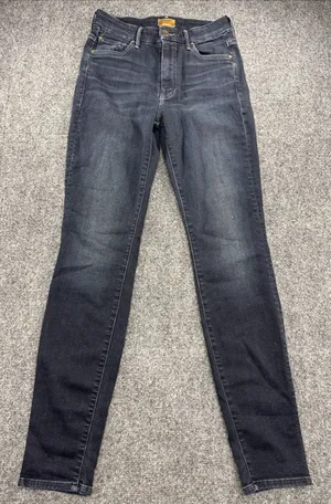 MOTHER High Waisted Looker Jeans Womens 27 Dark Wash Skinny Stretch Designer thumbnail 1