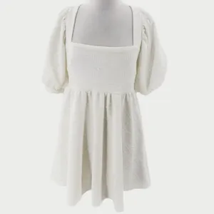 Free people violet puff sleeve tie back mini‎ dress white sz S thumbnail 10