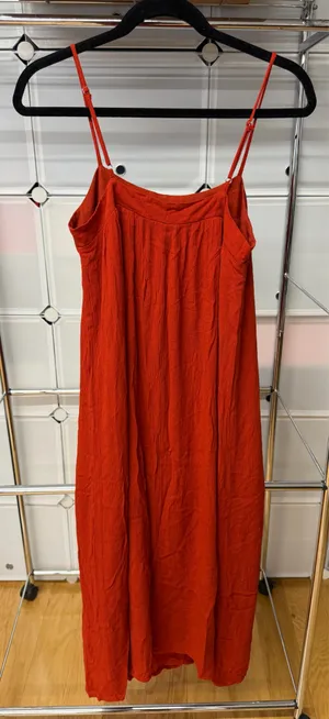 Forever 21 Orange Flowy Maxi Dress thumbnail 4