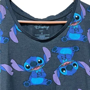 Disney Stitch Grey Tee Shirt Women’s Size Medium thumbnail 2
