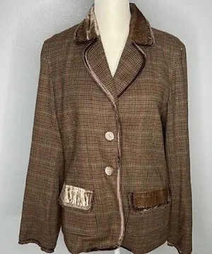 J. Jill suit coat. Size 6. Stretch. Brown thumbnail 1