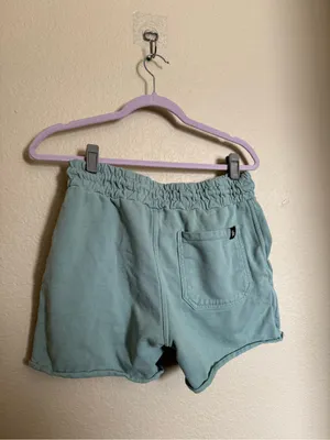 YoungLA shorts size large raw‎ hem drawstring green Blue thumbnail 5