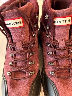 HUNTER JASPER WATERPROOF BOOTS, Dark Red Suede, Women’s size 11, NWT No box thumbnail 12