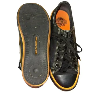 Harley Davidson Sneakers Womens 6.5 Black Orange Low Top Lace Up Casual Shoes‎ thumbnail 8