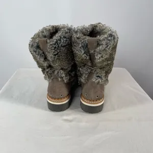Sam Edelman Blanche Fur Boot‎ in Grey Brown Size 8.5 thumbnail 8