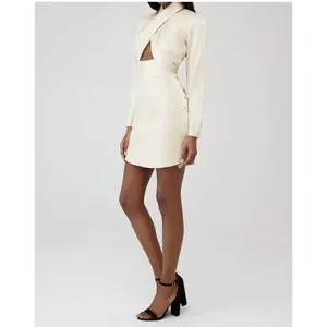 NEW KEEPSAKE emilio long sleeve mini dress in oyster size small / 4 wedding grad thumbnail 4