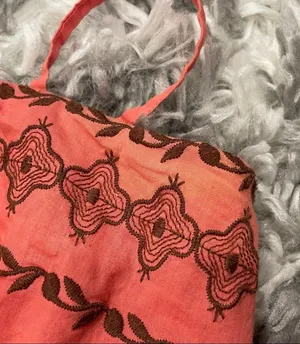 BCBG MAXAZRIA Pink Brown Embroidered Dress XS AS IS thumbnail 3