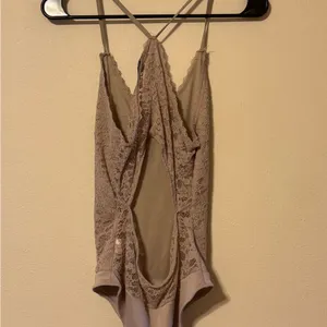 Ambiance Lace Bodysuit in Tan thumbnail 5