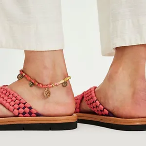 NWT Free People Edge Water Woven Sandals in Salsa thumbnail 3