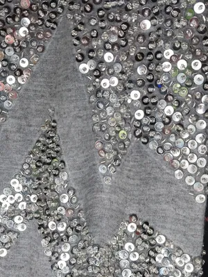Revolve Line & Dot Silver Boho Glam Sequin Festival Glitzy Tank Top - Gray NWT thumbnail 5