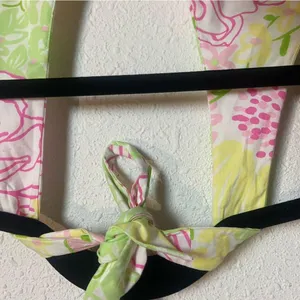 Lilly Pulitzer Size 8 Pink Green Floral Blast Willa Halter Dress Garden Party thumbnail 4